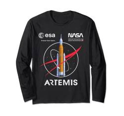 NASA Artemis Mission SLS Worm and ESA Logo Langarmshirt von NASA - Official