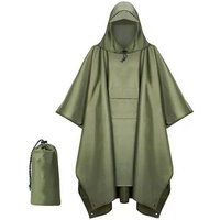 NATICY Regenjacke Regenponcho Herren Damen Wasserdicht,3 in 1 Poncho (set, 1) Kapuze Kapuze von NATICY