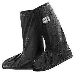 NATUCE Regenüberschuhe Wasserdicht Schuhe Überschuhe für Männer Frauen, Outdoor Rutschfester Schuhüberzieher Wiederverwendbar, Regenüberschuhe, Hohe Regenschutz Galoschen für Regen Schnee (L) von NATUCE