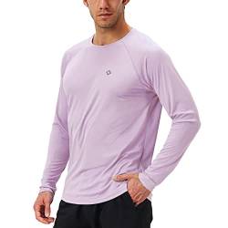 NAVISKIN Herren-Shirt, schnell trocknend, leicht, UPF 50+, Langarm-Shirt, Rashguard, Schwimm-Shirt, Wander-Shirts, Lavendel Frost, L von NAVISKIN