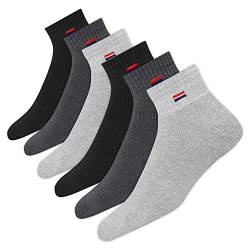NAVYSPORT 6 Paar Sneaker Socken Herren Damen Sportsocken Baumwoll Socken Quarter Socken Unisex. (Mehrfarbig, 6 Paar, EU 38-42) von NAVYSPORT