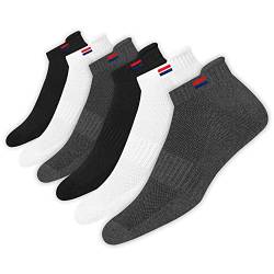 NAVYSPORT 6 Paar Sneaker Socken Herren Damen Sportsocken Baumwolle Socken Kurz Socken Unisex (Mehrfarbig, EU 38-42) von NAVYSPORT