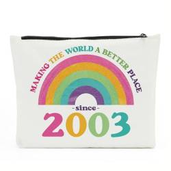 Geburtstagsgeschenke, Regenbogen-Make-up-Tasche, Geburtstagsdekoration, Tochter, Geburtstagsgeschenke, Weihnachtsgeschenke, Nichte und Schwester, Weiß521, 10 x 6 inches von NBIAN