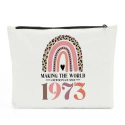 Geschenk zum 51. Geburtstag für Frauen - Making The World A Better Place Since 1973, 51 Years Old Make-up-Tasche, Geburtstagsdekorationen für sie, Freundin, Mutter, Schwester, Ehefrau, Tante, von NBIAN