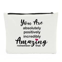 You are Amazing Encouragement Gifts Inspirational Quotes Gifts for Women, Positive Gift for Women Coworker Leader Boss Bestie Sister, Inspirational Gifts Zipper for Purse Make Up Bag for Travelelling, von NBIAN