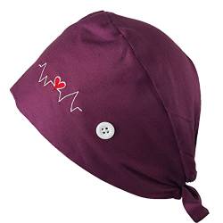 NBZZ Haube Baumwolle Hut Unisex Doktor Kappe mit Tasten für Arzt Krankenschwester Schönheit Arbeiterin Kopfbedeckung (CCS007) von NBZZ