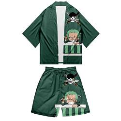 Kimono und Hosen Set T-Shirt + Shorts 3D Digitaldruck Sommer 3/4 Hülse Tops Anzug Oberteile Cardigan Sport Hemd Kurze Hose Set für Männer Damen von NCTCITY