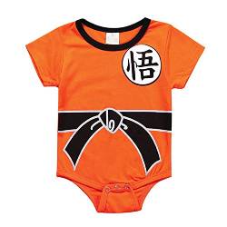 NCTCITY Animes Baby Strampler Kinder Overall Jumpsuit Neugeborenes Spielanzug Onesies mit Druckknopf Sommer Jungen Maedchen Kletterkleidung Cartoon Schlafanzug Super Saiyan Son Goku Son Gohan von NCTCITY