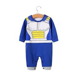 NCTCITY Baby Jungen Mädchen Spielanzug Unisex Bodys Einteiler Overall Neugeborene Strampler Kleinkinder Jumpsuit Anime Cosplay Bodysuit Playwear Onesies mit Druckknopf Luffy Chopper Son Goku von NCTCITY