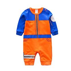 NCTCITY Baby Jungen Mädchen Spielanzug Unisex Bodys Einteiler Overall Neugeborene Strampler Kleinkinder Jumpsuit Anime Cosplay Bodysuit Playwear Onesies mit Druckknopf Luffy Chopper Son Goku von NCTCITY