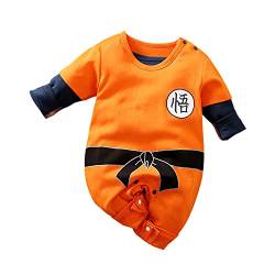 NCTCITY Baby Jungen Mädchen Spielanzug Unisex Bodys Einteiler Overall Neugeborene Strampler Kleinkinder Jumpsuit Anime Cosplay Bodysuit Playwear Onesies mit Druckknopf Luffy Chopper Son Goku von NCTCITY