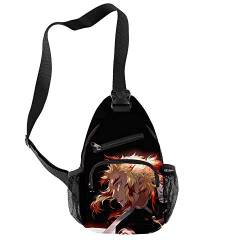 NCTCITY Brusttasche Schleuder Rucksack Umhängetasche Schultertasche Tasche Sporttasche Anime 3D-Druck Canvas Crossbody Bag für Reisen Wandern Camping von NCTCITY