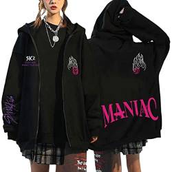 NCTCITY Damen Kapuzenjacke KPOP Stray Kids Y2K E-Girl Zip Up Hoodies Freizeit Streetwear Sweater Langarm Top Harajuku Oversized Jacke Sweatshirt 5-Star MANIAC NOEASY MIROH Hyunjin Han Felix Jisung von NCTCITY