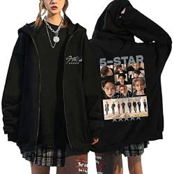 NCTCITY Damen Kapuzenjacke KPOP Stray Kids Y2K E-Girl Zip Up Hoodies Freizeit Streetwear Sweater Langarm Top Harajuku Oversized Jacke Sweatshirt 5-Star MANIAC NOEASY MIROH Hyunjin Han Felix Jisung von NCTCITY