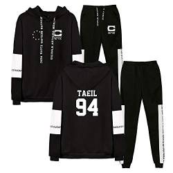 NCTCITY KPOP NCT 127 Trainingsanzug 2 Stück Bekleidungsset Sportswear Kapuzenpullover Lange Ärmel Hoodie Top + Lange Hose Sportanzug Unisex NEO Zone Bedrucken Jogginganzug Taeil HAECHAN JAEHYUN von NCTCITY