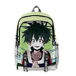 NCTCITY My Hero Academia Rucksack Student Daypack Schultasche Anime 3D-Druck Geschenkwaren Laptoptasche Bookbag Reise Schule Für Männer Frauen Jugendliche von NCTCITY