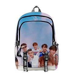 NCTCITY Rucksack Student Daypack Schultasche Geschenkwaren Laptoptasche Bookbag Reise Schule Canvas Bags HONGJOONG SEONGHWA Yunho YEOSANG SAN MINGI WOOYOUNG JONGHO von NCTCITY