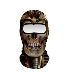 NCTCITY Winddicht Sturmhauben Totenkopf 3D Multifunktional Skihaube Schädel Bedrucktes Halstuch Herren Damen Balaclava Winddichte Warme für Outdoor Sport Fahrrad Radfahren Skifahren Snowboarden von NCTCITY