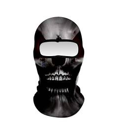 NCTCITY Winddicht Sturmhauben Totenkopf 3D Multifunktional Skihaube Schädel Bedrucktes Halstuch Herren Damen Balaclava Winddichte Warme für Outdoor Sport Fahrrad Radfahren Skifahren Snowboarden von NCTCITY