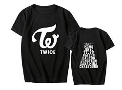 Unisex KPOP Twice Tops Kurzärmelig T-Shirt Sommer Kurzarm Tee Shirts Sana Momo Mina Dahyun Tzuyu for Fans von NCTCITY