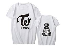 Unisex KPOP Twice Tops Kurzärmelig T-Shirt Sommer Kurzarm Tee Shirts Sana Momo Mina Dahyun Tzuyu for Fans von NCTCITY