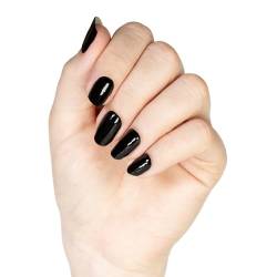 Quick Nails - The World's Fastest Nails - 20 Selbstklebende Gel NagelGelFolien für die Hände - Maniküre zum Aufkleben - Schnell, Einfach, Langlebig & Schonend - mit Zubehör - Eclipse Noir von ND24 NailDesign