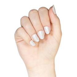 Quick Nails - The World's Fastest Nails - 20 Selbstklebende Gel NagelGelFolien für die Hände - Maniküre zum Aufkleben - Schnell, Einfach, Langlebig & Schonend - mit Zubehör - Silver Stardust von ND24 NailDesign