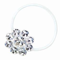 Zehenring Zirkonia Blume klar - 925 Sterling Silber - Fuß Schmuck Damen Fuß-Ring Toe-Ring von ND24 NailDesign