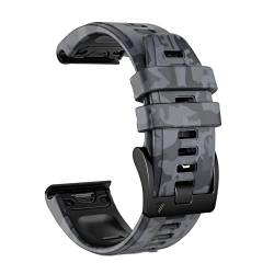 NDJQY Smartwatch-Armband für Garmin Fenix 7 7X 6 6X Pro 5X 5 Plus 3HR Descent Mk2 Schnellverschluss-Armband aus Silikon und Lederarmband, 22 mm, 26 mm, 26mm Descent Mk1 MK2, Achat von NDJQY