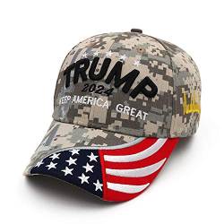 Trump 2024 Mütze, Donald Trump 2024 Cap Keep America Great MAGA USA Stickerei Einstellbare Baseball Cap - - Einheitsgröße von NDLBS