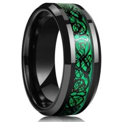 NEBBAN Herren Silber Farbe Schwarz Edelstahl Ring Groove Vielseitiger Ring für Männer Frauen Verlobungsring Jubiläumsgeschenke size：10 von NEBBAN