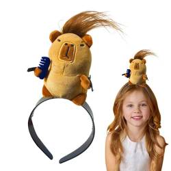 NEFLUM Cartoon-Haarspange, Capybara-Haarspange | Frauen Mädchen Haarspange Gefüllte Capybara-Form,Modeaccessoire für Teenager-Mädchen, Puppenförmige Kopfbedeckung für Reisen, Strandpartys, Make-up, von NEFLUM