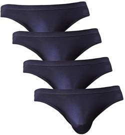 NEIKU Herren Sexy Ice Silk Bikini Unterwäsche Low Rise Nahtlos Atmungsaktiv Slip - Schwarz - Medium von NEIKU