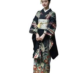 NELLN Kimono Damen Formelle Kleidung Traditionelle Vintage Vibrationsärmel Japanischer Stil Kleidung Langer Kimono Traditionell von NELLN