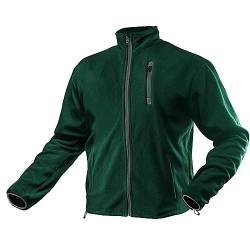 NEO TOOLS Polar-Fleece-Jacke in Grün, Größen S-XXXL, für den Outdoor-Einsatz und Freizeitaktivitäten, atmungsaktives Material, praktische Taschen (L) von NEO TOOLS