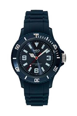 NEO watch N1-006 Unisex-Armbanduhr, Silikonarmband, Dunkelblau von NEO watch