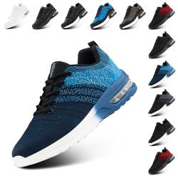 NEOKER Turnschuhe Damen Herren Laufschuhe Sportschuhe Running Shoes Tennisschuhe Air Sneakers Fitnessschuhe Leicht Outdoor Weit Gym Blau B EU 40 von NEOKER