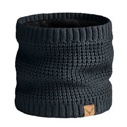 NEOLA Winter-Halswärmer – Thermo-Strickschal, winddicht, mit Fleece gefüttert, weich, warm, Halstuch, Geschenke für Herren, Radfahren, Skifahren, Motorrad, Marine#b, One size von NEOLA