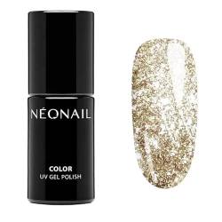 NEONAIL UV Nagellack 7,2 ml Gold Sparkling Kiss NEONAIL Farben UV Lack Glitter Gel Nägel Nageldesign Shellack von NÉONAIL