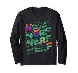 Nerf Glitch Color Logo Stack Langarmshirt von NERF