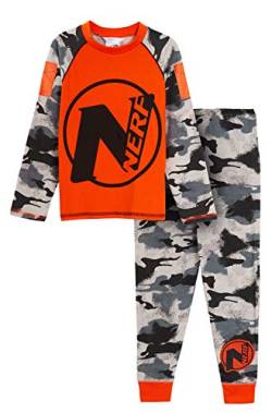 Nerf Offizieller Schlafanzug für Jungen, volle Länge, Camouflage, Pyjama-Set, Nachtwäsche, Geschenk Gr. 7-8 Jahre, Nerf von NERF