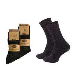 NERS 6 Paar Norweger Socken für Damen und Herren aus Wolle. Wintersocken mit weiche Frotteesohle (DE/NL/SE/PL, Numerisch, 39, 42, Regular, Regular, Anthrazit) von NERS