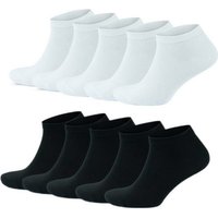 NERS Sneakersocken 10 Paar für Damen und Herren aus gekämmter Baumwolle, ohne Naht (10-Paar, 10 Paar) mit Komfortbund, ALLTAG & SPORT von NERS