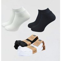 NERS Sneakersocken für Damen und Herren aus Baumwolle mit Bündchen (6-Paar, 6 Paar) von NERS