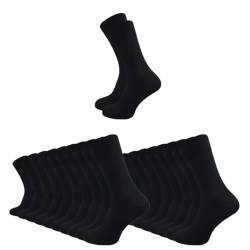 Socken für Damen und Herren aus 100% Baumwolle - Ohne drückende Naht - mit Komfortbund (10 Paar) (as3, numeric, numeric_39, numeric_42, regular, regular, Schwarz) von NERS