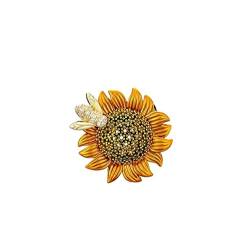 Damen Brosche Elegant Sonnenblume Brosche Schal Clip Schal Pin for Frauen Elegante Schmuck Accessoires Modeschmuck Damen Brosche Elegant Vintage von NESPIQ