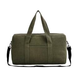 Für Reisen Kurzurlaub Faltbare Handgepäcktasche Aus Segeltuch, Reisetasche, Verstaubare Gepäcktasche Für Damen Und Herren Mit Kulturbeutel (Color : Grün, Size : 63 * 30 * 33cm) von NESPIQ