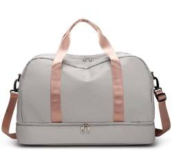 Für Reisen Kurzurlaub Weekender-Taschen Für Damen, 19-Zoll-Sport-Reisetasche Mit Mehreren Taschen Und Schuhfach Mit Kulturbeutel (Color : D, Size : 49 * 25 * 32cm) von NESPIQ