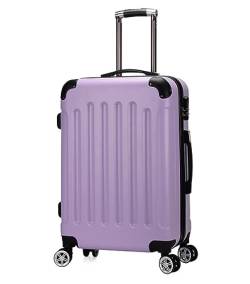 NESPIQ Handgepäck Koffer 20-Zoll-Hartschalenkoffer Für Geschäftsreisen, Tragbare Koffer Mit Rädern Und Doppeltem Reißverschluss Großer Koffer (Color : Purple, Size : 20inch) von NESPIQ