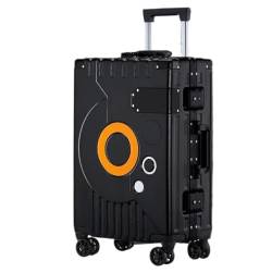 NESPIQ Handgepäck Koffer Hartschalengepäck Mit TSA-Schloss, Drehbarer Aluminiumrahmen, Trolley-Koffer, Universalrad Großer Koffer (Color : F, Size : 22 inch) von NESPIQ